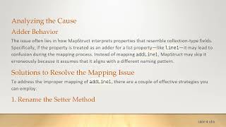 Understanding the Issue with addLine1 Not Being Mapped in MapStruct
