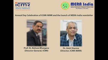 Message from DG ICMR, Director NIMR and Launch of MERA-INDIA Newsletter