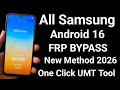 Samsung FRP bypass android 16 One click UMT Tool 2026 All Samsung Google account remove 100%Working