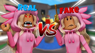 DESTROYING A FAKE ME IN MM2.. [Roblox mm2]