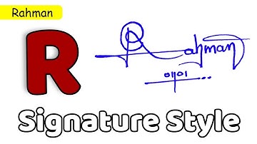 ✅ Rahman Name Signature Style | R Signature Style | Signature Style of My Name Rahman
