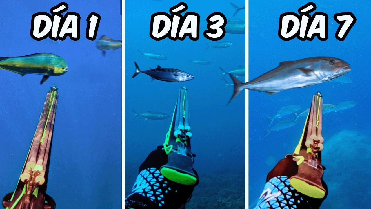 7 DÍAS COMIENDO lo que PESCO para PESCAR un PEZ GIGANTE