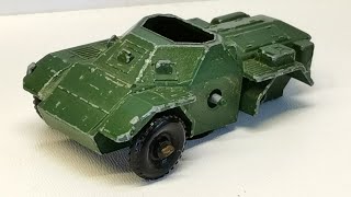 Matchbox restoration Army Scout car nr 61 Diecast car, making driver and wheels