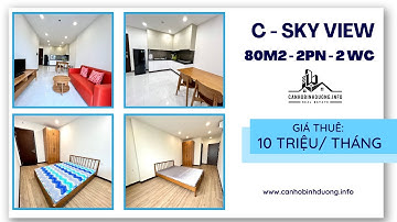 Cho thuê căn hộ Thủ Dầu Một | Sky View | 80m2 - 2PN - Full nội thất giá rẻ