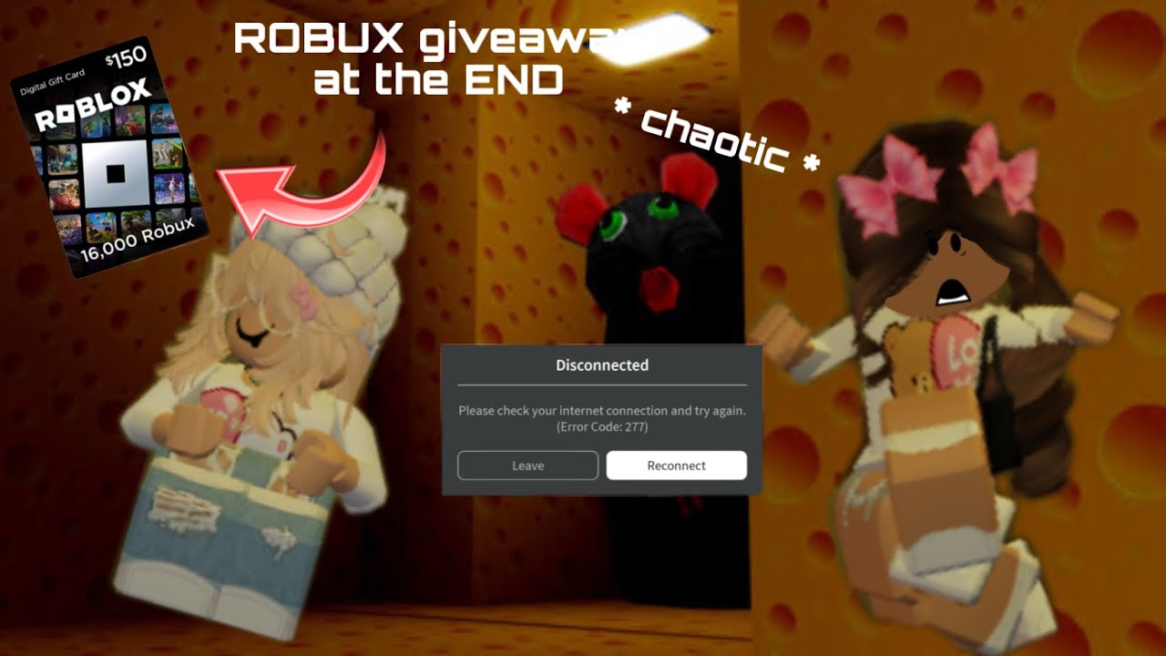 ROBUX GIVEAWAY!  (Roblox cheese escape!) | join us for some fun videos! ❤️