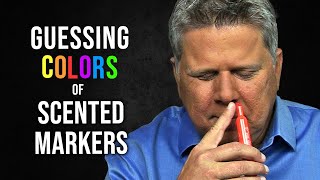 Blind Person Guessing The Colors of Scented Markers