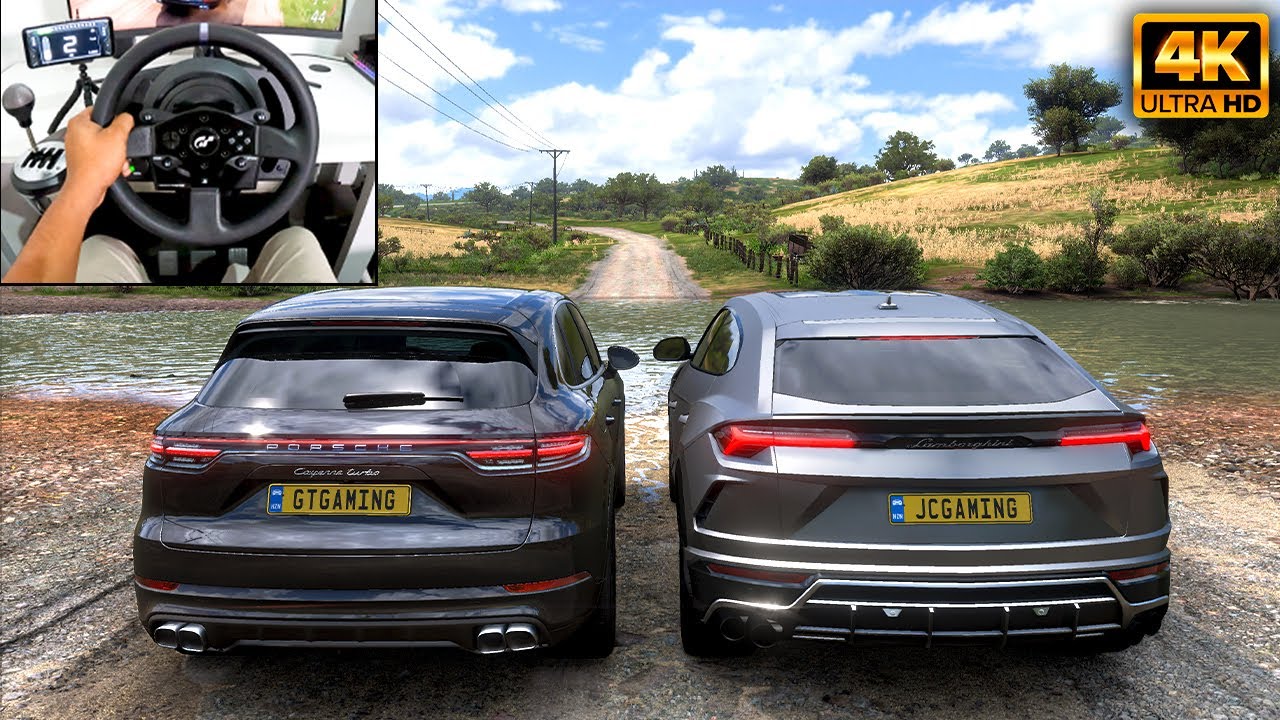 Porsche Cayenne Turbo & Lamborghini Urus | OFFROAD CONVOY | Forza Horizon 5 | Thrustmaster T300RS
