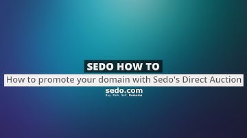 How to promote your domain with Sedo