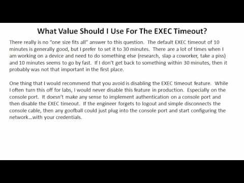 EXEC Timeout - Part 2