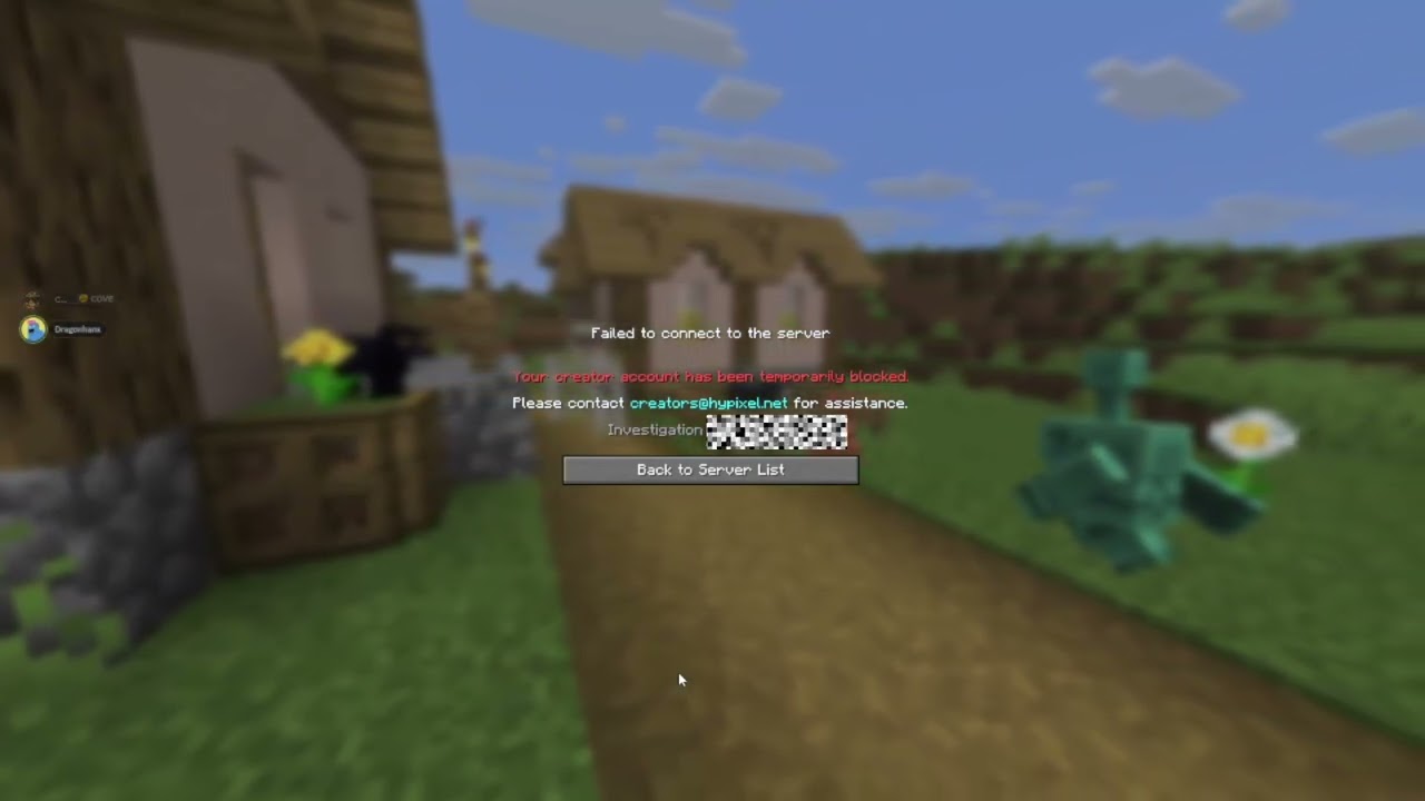 Dragonhanx logs back into Hypixel Skyblock