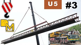 Awesome mobile crane 500t heavy crane installing pedestrian bridge Liebherr crane LTM 1500-8.1