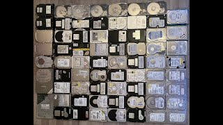 Hard drive collection - Spin up/down of over 70 hard drives from 40MB to 4TB !