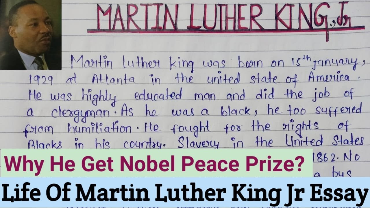 4 paragraph essay about martin luther king jr