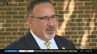Education Secretary Miguel Cardona Visiting Schools In Brooklyn, Queens