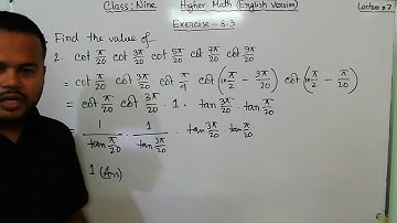 Class: Nine, Higher Math, English Version, Exercise-8.3, Lecture # 7