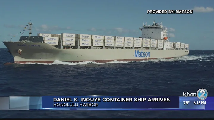 Largest container ship built in US arrives in Hawaii