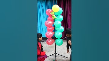 Pop Balloon Race Challenge Red Vs Green #shorts
