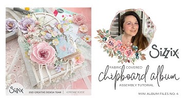 How to Cover a Chipboard Mini Album with Fabric and Create a Binding