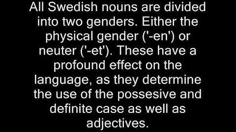 Swedish language course #4 - Definite case, nouns and 