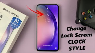 how to change lock screen clock style on samsung galaxy a54 5g