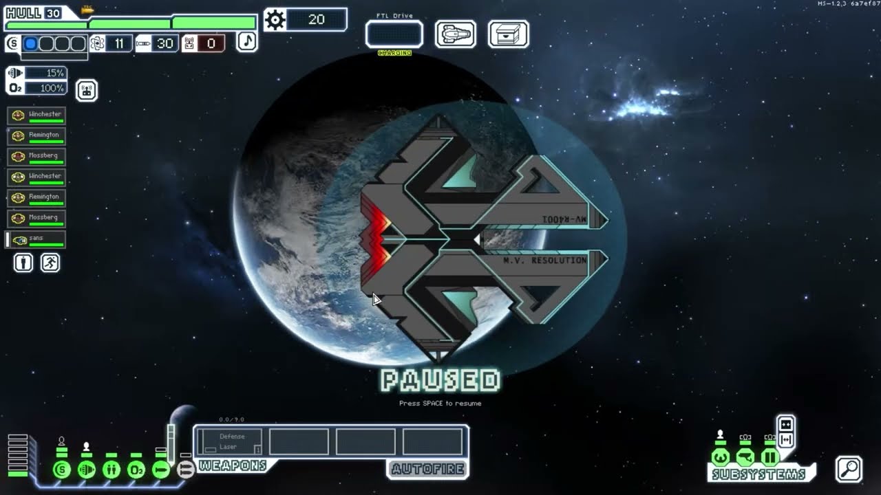 Modded Multiverse FTL - M.V. Resolution custom ship + bonus Battlestar base star