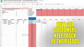Outreach tracking sheet - Foundational sheet.