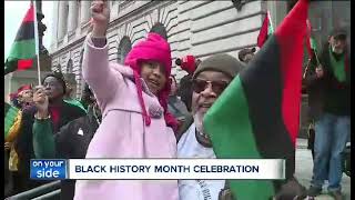 UNIA-ACL President General, Cleophus Miller Raises the Red, Black & Green Flag in Cleveland, Ohio.