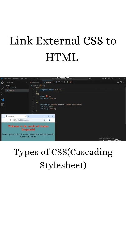 Link External CSS to HTML File - YouTube