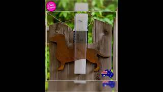 Rain Gauge Stake Wall Dachshund Dog Garden
