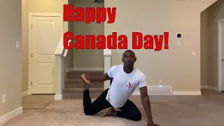 Happy Canada Day! Stretching routine, flexibility exercises middle split.