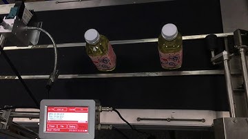 Mx1 inline batch expiry date coding machine printing on the cap of plastic water bottle