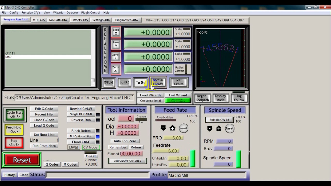 MACH3 MACRO:  ENGRAVING TEXT ON A CIRCULAR CHAIN