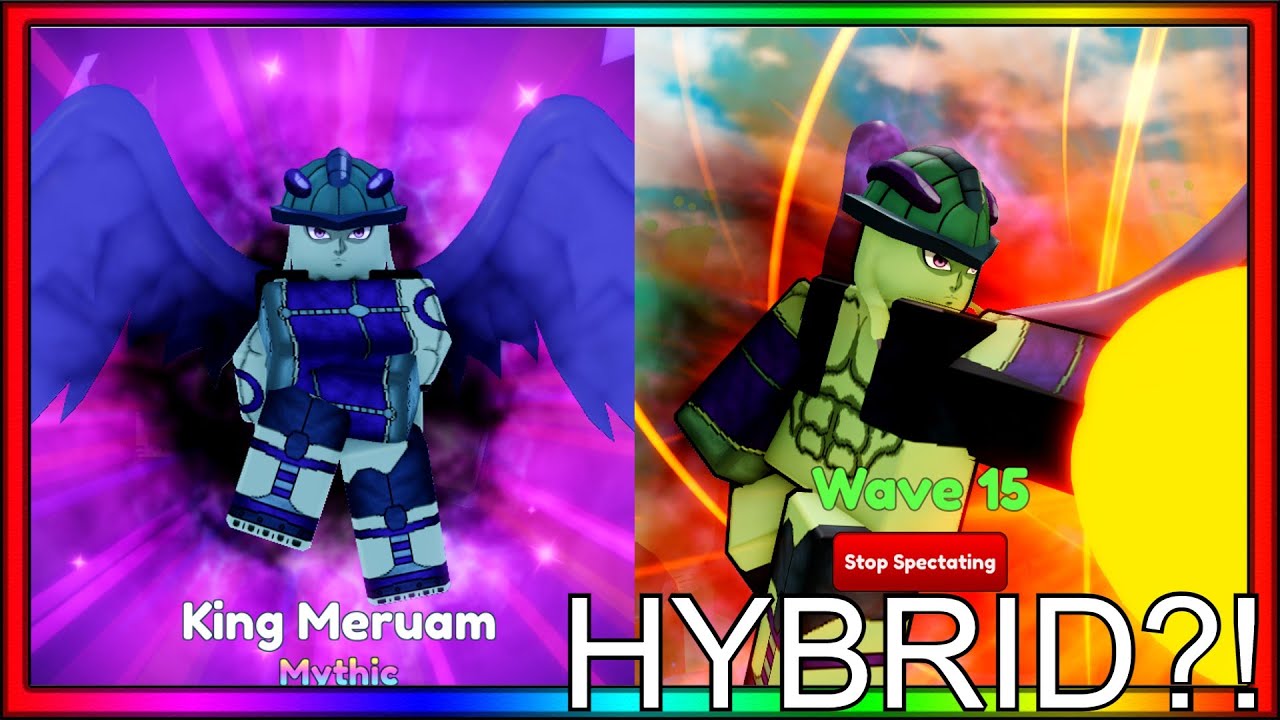 ✨NEW MYTHIC MERUEM (MERUAM) HAS OP EVO TURNS HYBRID! SHOWCASE ANIME  ADVENTURES TD ROBLOX 