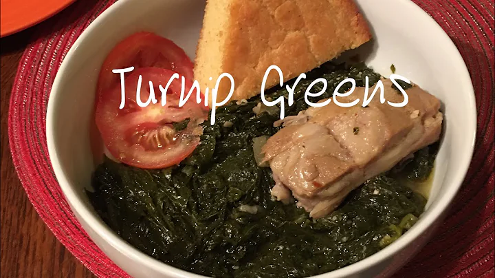 PREPARING GARDEN FRESH TURNIP GREENS COOKING WITH ...