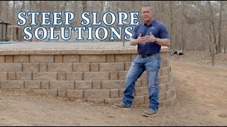 Building a pool in a backyard with a steep slope Information