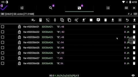 80.0: Improved markup of the saved list in the mode of small items - GameGuardian