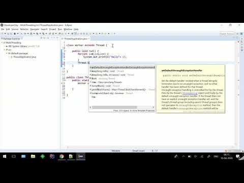 Creating Thread Using Thread Class| Threads in Java | Multithreading