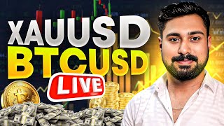 LIVE Trading 🔴 | Gold (XAUUSD) & Bitcoin (BTCUSD) |Real-Time Entries & Exits!