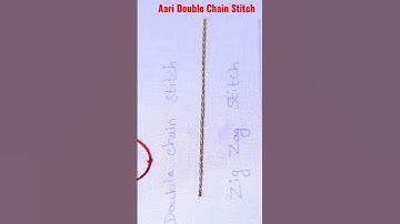 aari double chain stitch for beginners / Aari basic class playlist link on Description box 👉 #shorts
