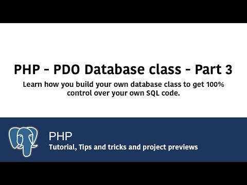 Learn PHP - Build Your Own Database Class Using PDO - Part 3 - Clearn Up Your Class Code