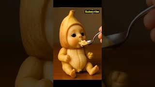 Banana Eating Cartoon Face | Cute &amp; Viral Shorts🍌
