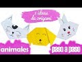 3 IDEAS FÁCILES DE ORIGAMI ESPECIAL NIÑOS ANIMALES