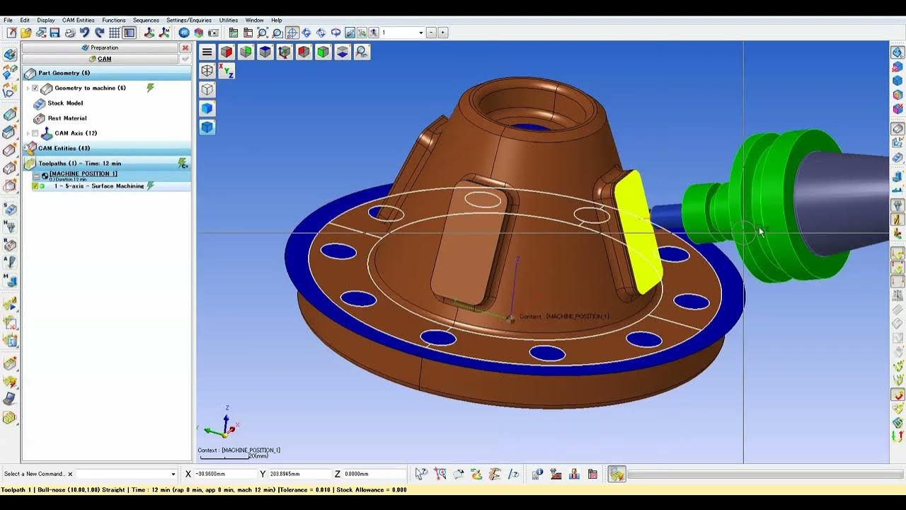WORKNC 5 Axis Surface Machining YouTube