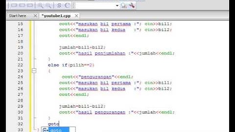 program kalkulator sederhana coding c++