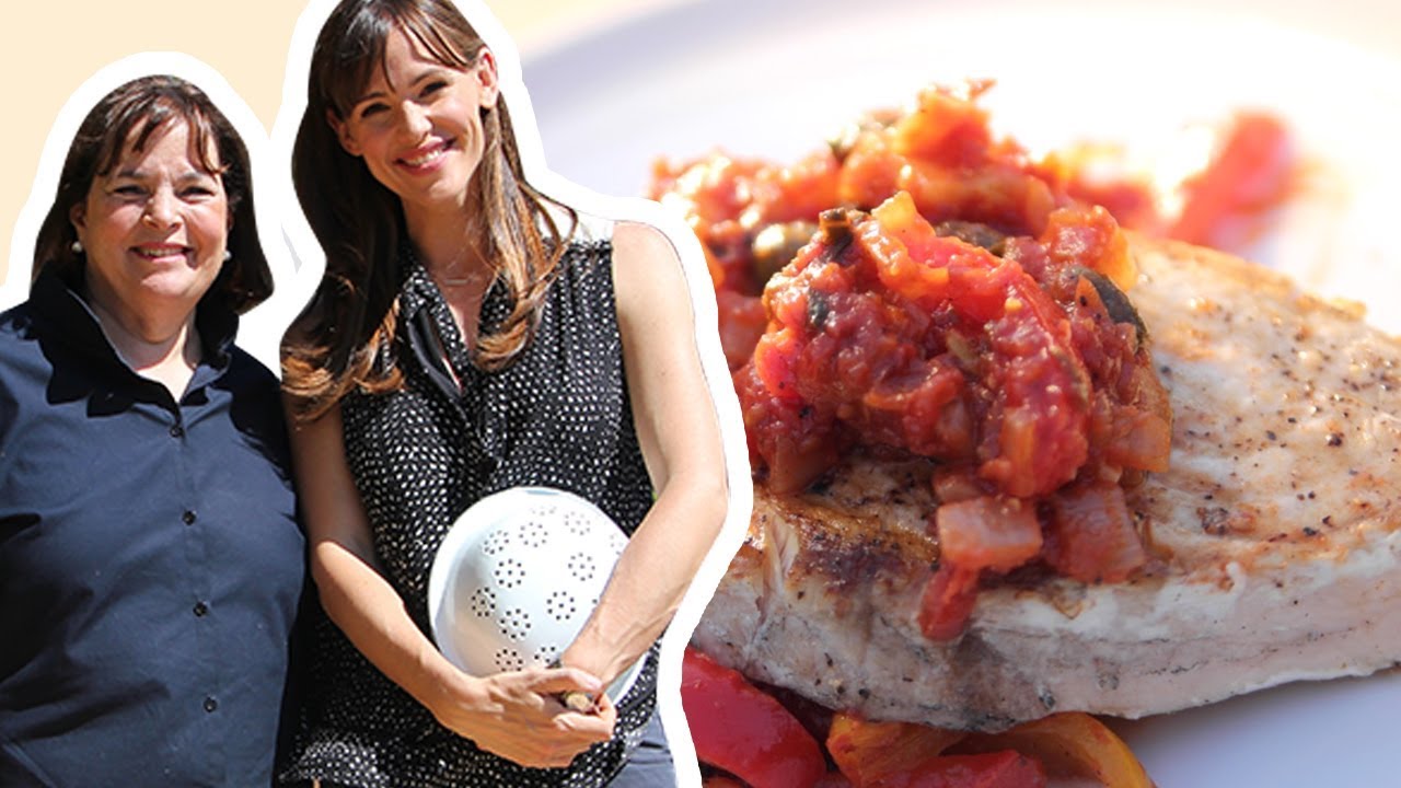 Ina & Jennifer Garner Make Swordfish Provencal | Barefoot Contessa: Cook Like a Pro | Food Network