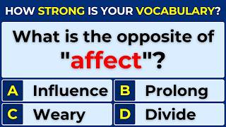 How Strong Is Your Vocabulary? Can You Score 30/30? Antonyms Quiz | #Challenge 26