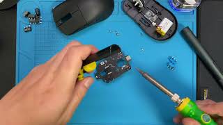VXE R1 light weight wireless mouse disassembly and repair  VXE R1 鼠标拆解更换静音微动视频。