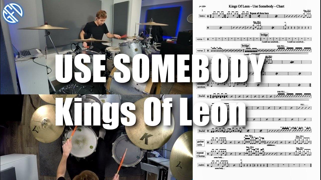 How to play Use Somebody By Kings Of Leon on drums, Drum Cover and Drum