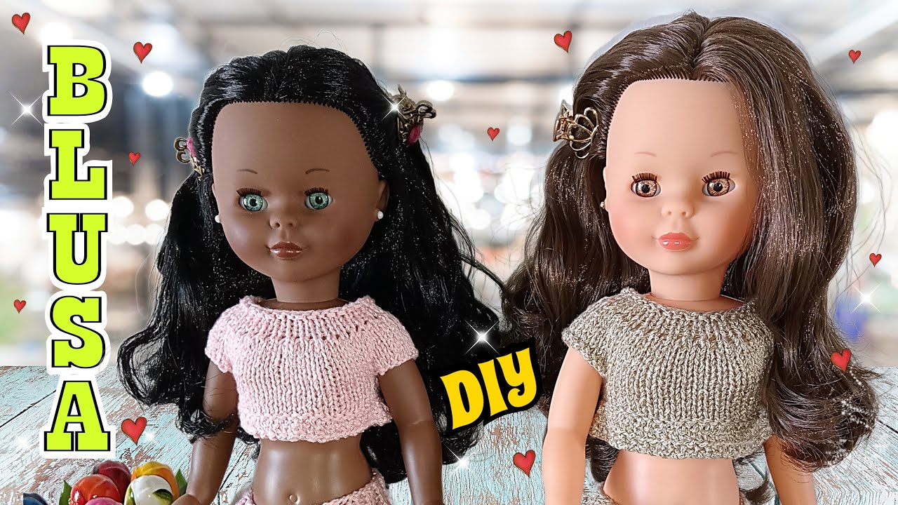 CAMISETA tejida para MUÑECA NANCY 💚 Facil y rapido de hacer