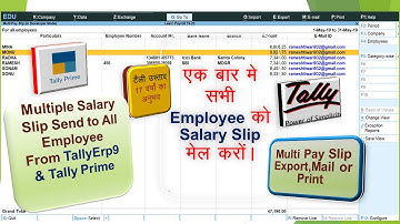 Email Monthly Pay Slip to All Employees from Tally/HOW TO SEND MULTIPLE SALAY SLIP/TALLY USTAD